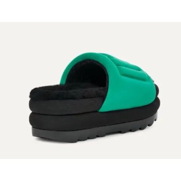 UGG Women's‎ Fluff Yeah Slide Sandals Size 8 Green & Black NEW - Picture 4 of 7